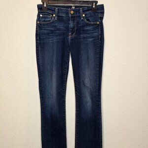 7 For All Mankind Women's Straight Leg, Dark Denim Jeans, Size 25